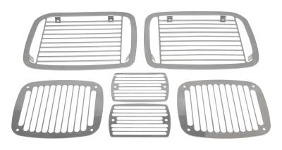 RT Offroad - RT Offroad RT34048 Billet Stainless Stone Guard Set for 87-95 Jeep Wrangler YJ