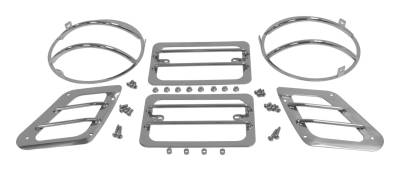 RT Offroad - RT Offroad RT34054 6Pc Euro Front Light Guard Kit for 97-06 Jeep Wrangler TJ