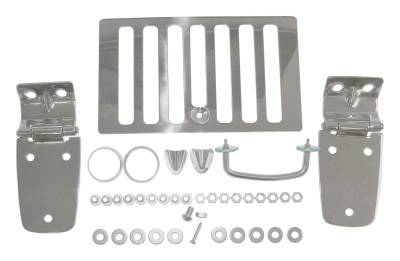 RT Offroad - RT Offroad RT34059 Stainless Complete Hood Set for 98-06 Jeep Wrangler TJ