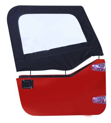 RT Offroad - RT Offroad DS10115 Black Denim Upper Door Skins for 97-06 Jeep Wrangler TJ
