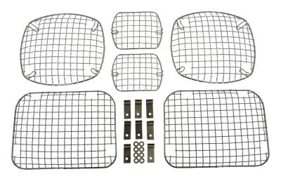 RT Offroad - RT Offroad RT26032 6Pc Chrome Stone Guard Set for 87-95 Jeep Wrangler YJ