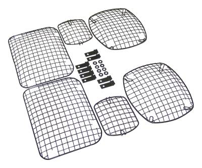 RT Offroad - RT Offroad RT26033 6Pc Black Metal Stone Guard Set for 87-95 Jeep Wrangler YJ