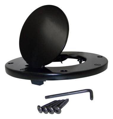 RT Offroad - RT Offroad RT26037 Black Non-Locking Fuel Door for 97-06 Jeep Wrangler TJ