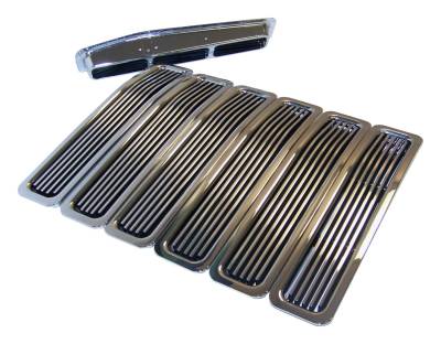 RT Offroad - RT Offroad RT26041 7Pc Billet/Chrome Grille Insert for 97-06 Jeep Wrangler TJ