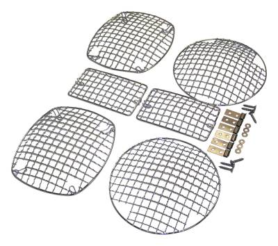 RT Offroad - RT Offroad RT26047 Metal Chrome Stone Guard Set for 97-06 Jeep Wrangler TJ
