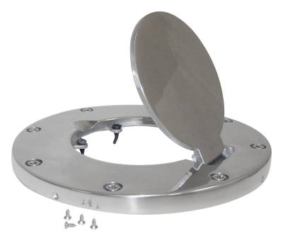 RT Offroad - RT Offroad RT26051 Polish Aluminum Non-Locking Fuel Door 07-18 Jeep Wrangler JK