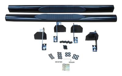 RT Offroad - RT Offroad RT26059 Black Tubular Side Steps for 07-18 Jeep Wranglers JK 2DR