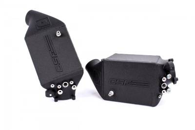 CSF Cooling - Racing & High Performance Division - CSF Cooling 8109 Twin Charge-Air-Cooler Set for BMW F1X/M5/M6 Crinkle Black