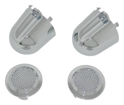 RT Offroad - RT Offroad RT27041 Chrome Plastic Tweeter Covers for 07-10 Jeep Wrangler JK