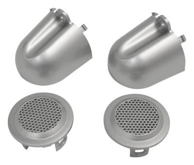 RT Offroad - RT Offroad RT27042 Silver 2-Tweeter Covers for 07-10 Jeep Wrangler JK