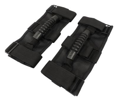 RT Offroad - RT Offroad RT27048 Fabric Black Grab Handle Set for 1967 Jeep CJ6A