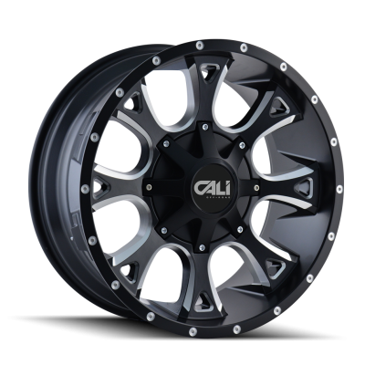 Cali Offroad Wheels - Cali Offroad 9103 Anarchy 22x12 8x180 -44mm Black/Milled 9103-22278M