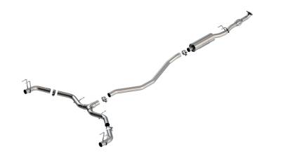 Borla - Borla 140966 S-Type Cat-Back Exhaust Split Rear Exit for 22-24 Civic Sport 1.5L