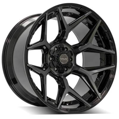 4PLAY - 4PLAY Wheels 4P06 22x12 6x5.5/135 -44mm Black/Machine 4P06-22120-6D55-44BBT
