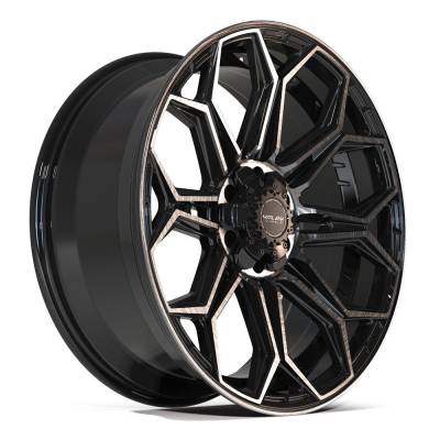 4PLAY - 4PLAY Wheels 4P83 22x9 6x5.5/135 12mm Gloss Black/Machine 4P83-22090-6D55-12BBT