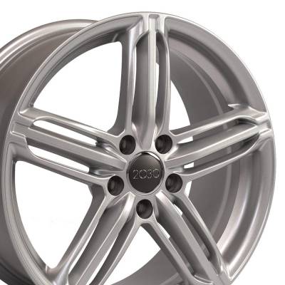 OE Wheels LLC - OE Wheels AU12-18080-5112-35S AU12 18x8 5x112 35mm Hyper Silver