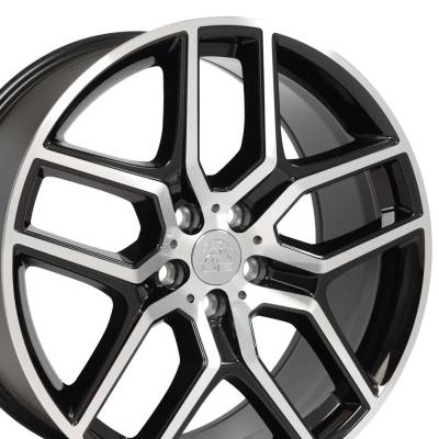 OE Wheels LLC - OE Wheels FR73 20x9 5x4.5 44mm Gloss Black/Machined FR73-20090-5450-44MB