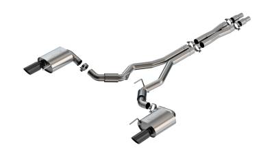 Borla - Borla 140960BC S-Type Cat-Back Exhaust One Split Rear Exit 24-26 Mustang GT 5.0L