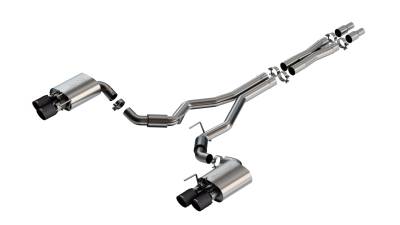 Borla - Borla 140962CFBA S-Type Cat-Back Exhaust Dual Rear Exit 24-26 Mustang GT 5.0L