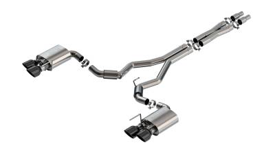 Borla - Borla 140964BC S-Type Cat-Back Exhaust Dual Rear Exit 24-26 Mustang Dark Horse