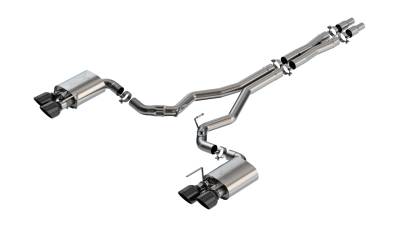 Borla - Borla Exhaust 140965BC ATAK Cat-Back Exhaust System Black Chrome Tips