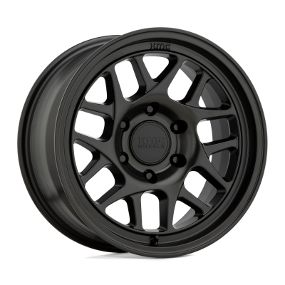 KMC - KMC Wheels KM717 BULLY OL 16x8 5x5.0 0mm Satin Black KM71768050700