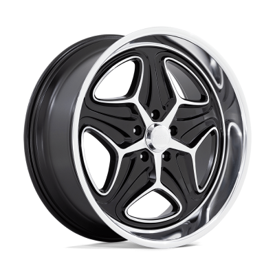 Foose 1PC - Foose Wheels F171 MERLOT 22x10.5 5x4.75 6mm Gloss Black/Machined F17122056160