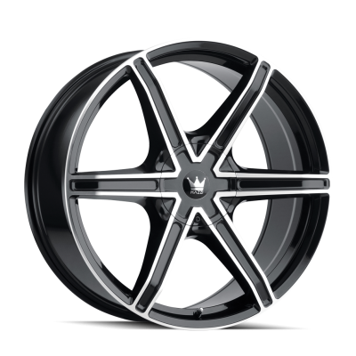 Mazzi Wheels - Mazzi Wheels 371 Stilts 22x9.5 5x5.5/115 18mm Gloss Black/Machined 371-22988B