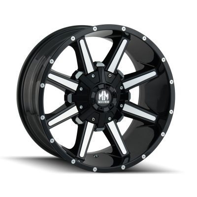 Mayhem - Mayhem Wheels 8104 Arsenal 17x9 8x6.5/170 -12mm Gloss Black/Machined 8104-7976B