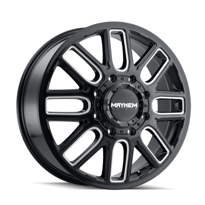 Mayhem - Mayhem Wheels 8107 Cogent 20x8.25 8x200 115mm Black/Milled 8107D-2877BMF115