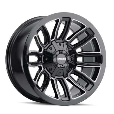 Mayhem - Mayhem Wheels 8108 Decoy 20x10 8x180 -19mm Gloss Black/Milled 8108-2178BM