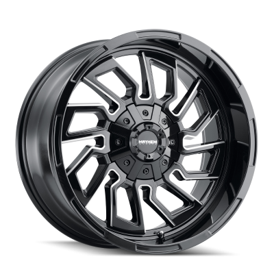 Mayhem - Mayhem Wheels 8111 Flywheel 22x10 8x6.5 -19mm Gloss Black/Milled 8111-22181BM