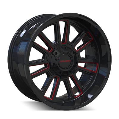 Mayhem - Mayhem Wheels 8115 Apollo 20x9 5x5.5/150 0mm Gloss Black/Prism Red 8115-2997BTR