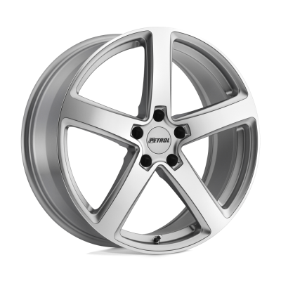 Petrol - Petrol Wheels P2A 19x8 5x4.5 40mm Silver w/Machined Cut Face 1980P2A405114S76