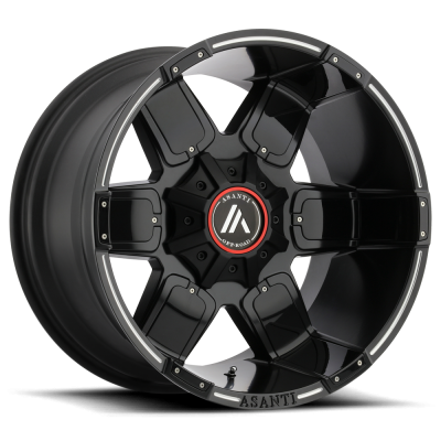 Asanti - Asanti Wheels AB811 WARTHOG 20x10 8x180 -24mm Satin Black AB811-20108824NBM