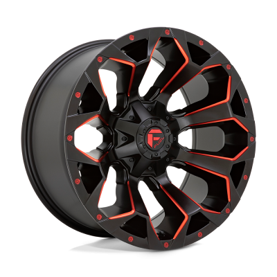 Fuel 1PC - Fuel Off Road D787 ASSAULT 20x9 8x180 1mm Matte Black/Red D78720901850