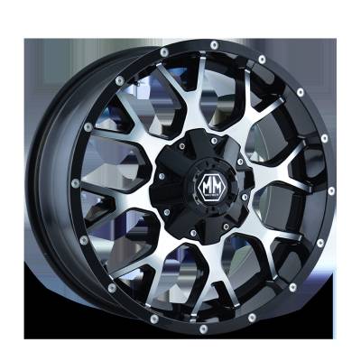 Mayhem - Mayhem Wheels 8015 Warrior 20x9 8x6.5 0mm Black/Machined 8015-2981B