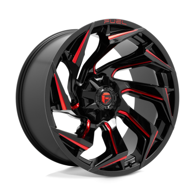 Fuel 1PC - Fuel Off Road D755 REACTION 24x12 8x170 -44mm Gloss Black/Red D75524201747