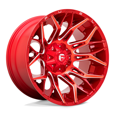 Fuel 1PC - Fuel Off Road D771 TWITCH 22x12 5x4.5 5x5.0 -44mm Candy Red/Milled D77122202647