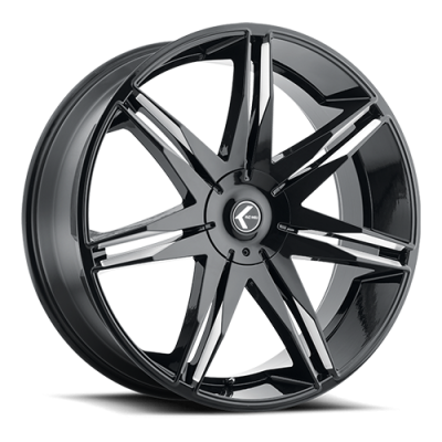 Kraze Wheels - Kraze Wheels KR192 Phase 18x8 5x112/4.5 40mm Black/Machined KR192-8816BM40