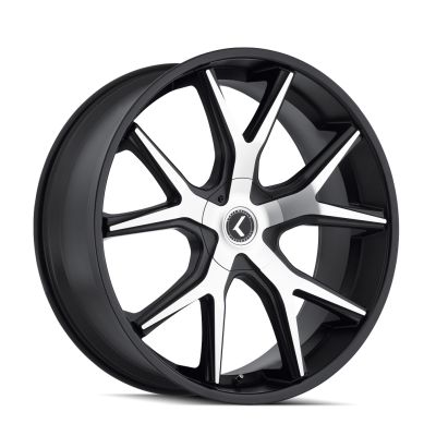 Kraze Wheels - Kraze Wheels KR193 Turismo 20x8.5 5x112 38mm Black/Machined KR193-2845BM38