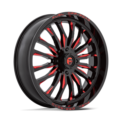 Fuel UTV - Fuel Off Road D822 ARC UTV 24x7 4x137 13mm Gloss Black/Milled Red D8222470A644