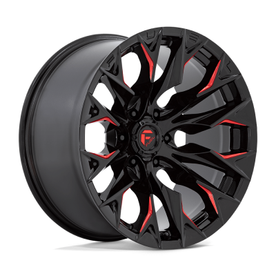 Fuel 1PC - Fuel Off Road D823 FLAME 20x10 8x6.5 -18mm Gloss Black/Candy Red D82320008247