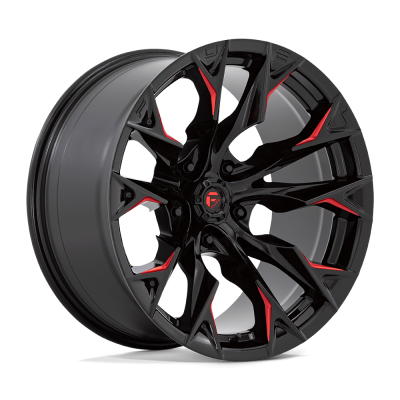 Fuel 1PC - Fuel Off Road D823 FLAME 20x10 5x5.5 -18mm Gloss Black/Candy Red D8232000B447
