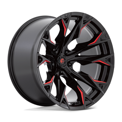 Fuel 1PC - Fuel Off Road D82322207547 D823 FLAME 22x12 5x5.0 -44mm Gloss Black/Candy Red