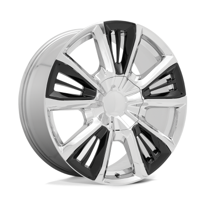 Performance Replicas - Performance Replicas PR212 22x9 6x5.5 28mm Chrome/Gloss Black 212CG-2295828