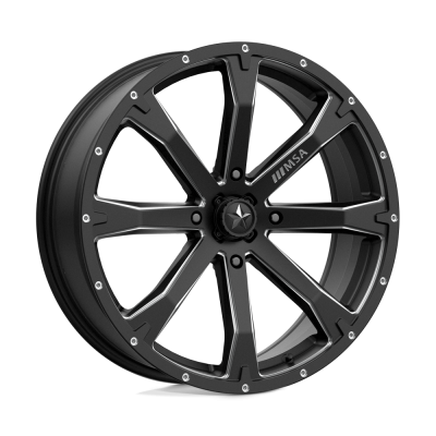 MSA Offroad Wheels - MSA Wheels M42 BOUNTY 20x7 4x156 10mm Satin Black/Milled M42-020756