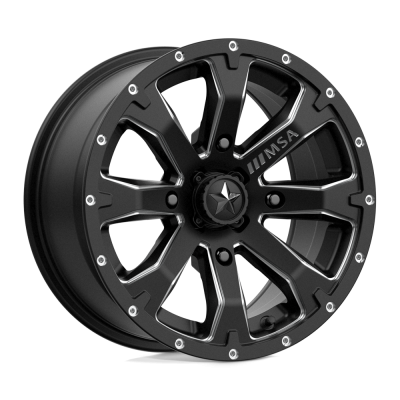 MSA Offroad Wheels - MSA Wheels M42 BOUNTY 14x7 4x156 10mm Satin Black/Milled M42-04756