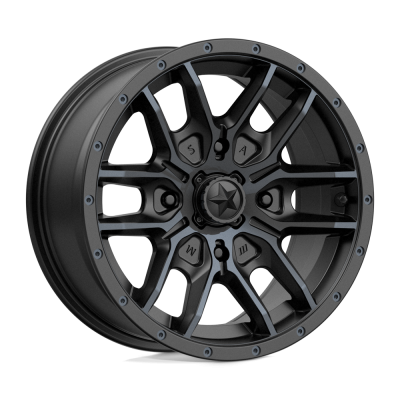 MSA Offroad Wheels - MSA Wheels M43 FANG 15x7 4x110 10mm Satin Black M43-05710