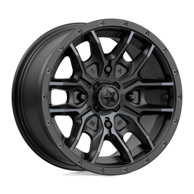 MSA Offroad Wheels - MSA Wheels M43 FANG 14x7 4x137 10mm Satin Black M43-04737